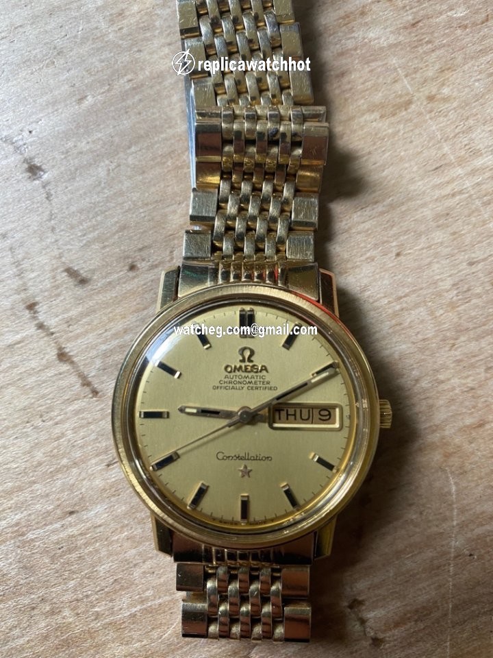 Omega Constellation Mens watch Unisex Automatic Gold Steel 1068 4
