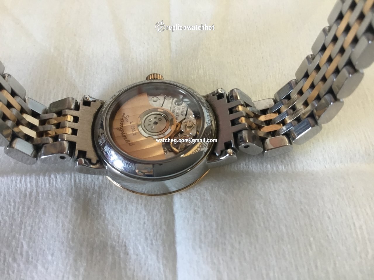Longines Elegant Womens watch Automatic Gold Steel L4.309.5.12.7 4