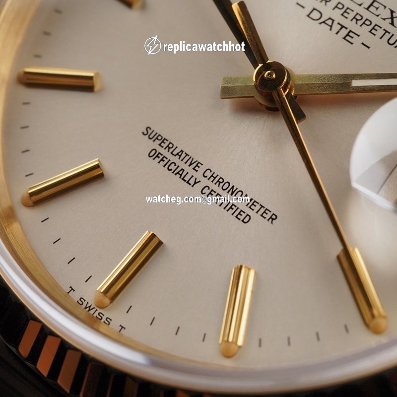 Rolex Oyster Perpetual Date Mens watch Unisex Yellow gold Automatic 15238 4