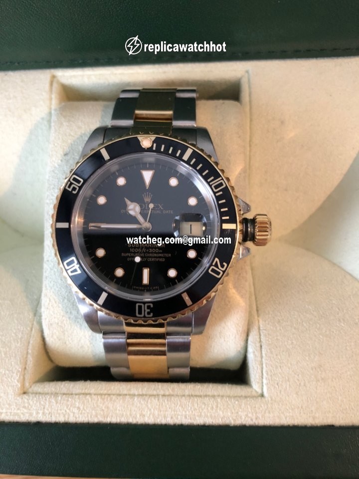 Rolex Submariner Date Mens watch Unisex Gold Steel Automatic 16613LN 4