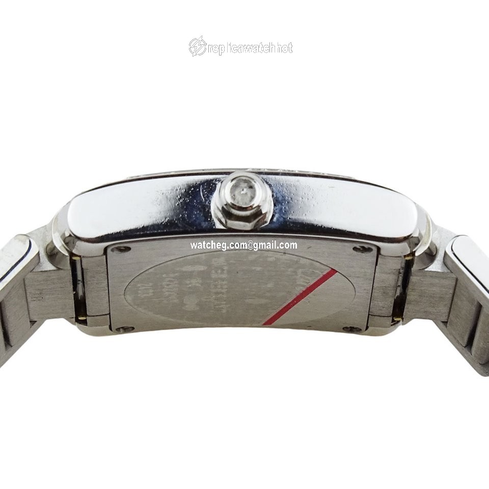 Cartier Tank Francaise Mens watch Unisex Quartz White gold WE1002SE 4