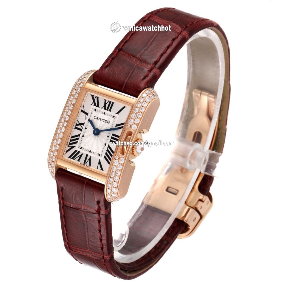 Cartier Tank Anglaise Womens watch Quartz Rose gold WT100013 4