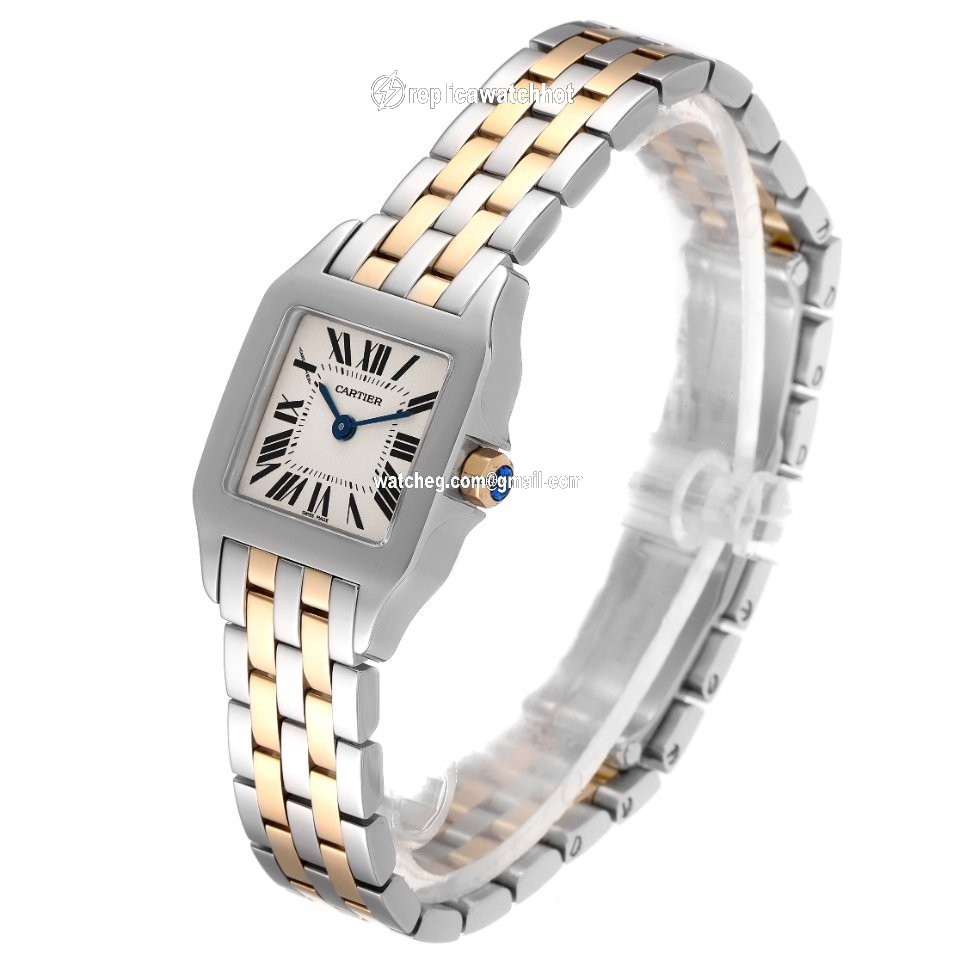 Cartier Santos Demoiselle Womens watch Quartz Gold Steel W25066Z6 4