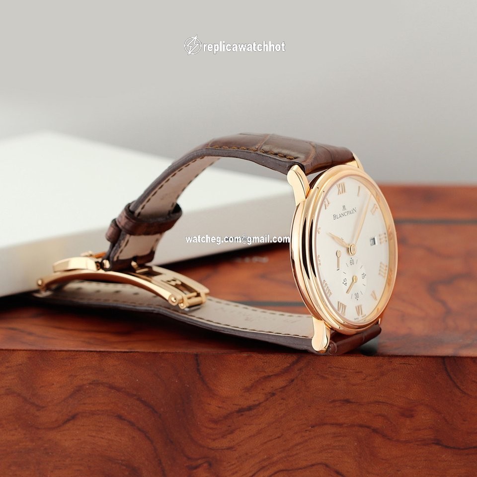 Blancpain Villeret Ultra-Slim Mens watch Unisex Manual winding Rose gold 6606-3642-55b 4