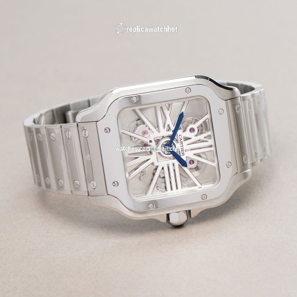 Cartier Santos Mens watch Unisex Manual winding Steel WHSA0007 4