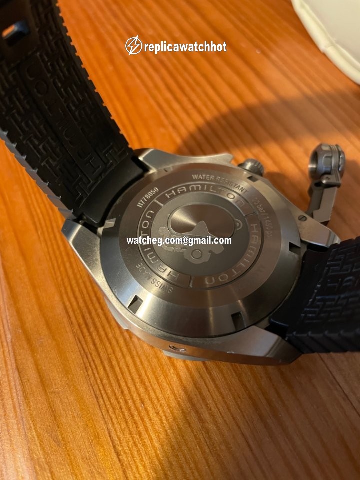Hamilton Khaki Navy Frogman Mens watch Unisex Automatic Titanium H77805335 4