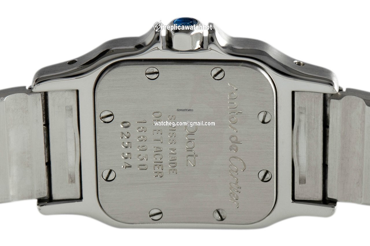 Cartier Santos Womens watch Quartz Gold Steel 166930 4