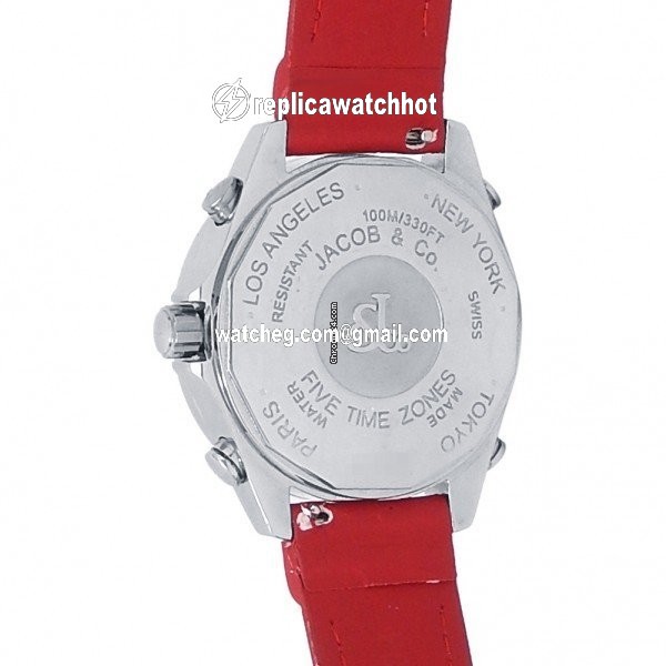 Jacob & Co. Five Time Zone Mens watch Unisex Quartz Steel JC47SR 4