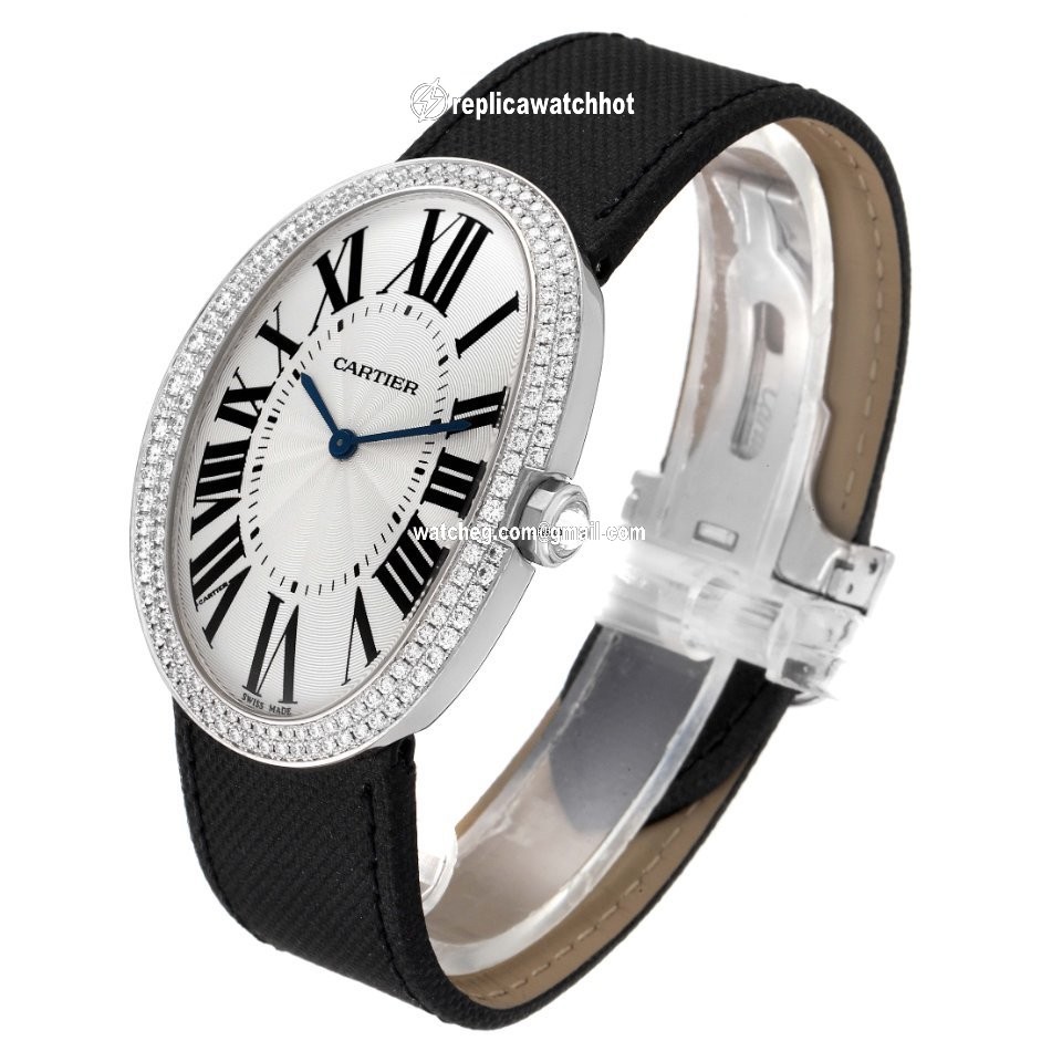 Cartier Baignoire Womens watch Manual winding White gold WB520009 4