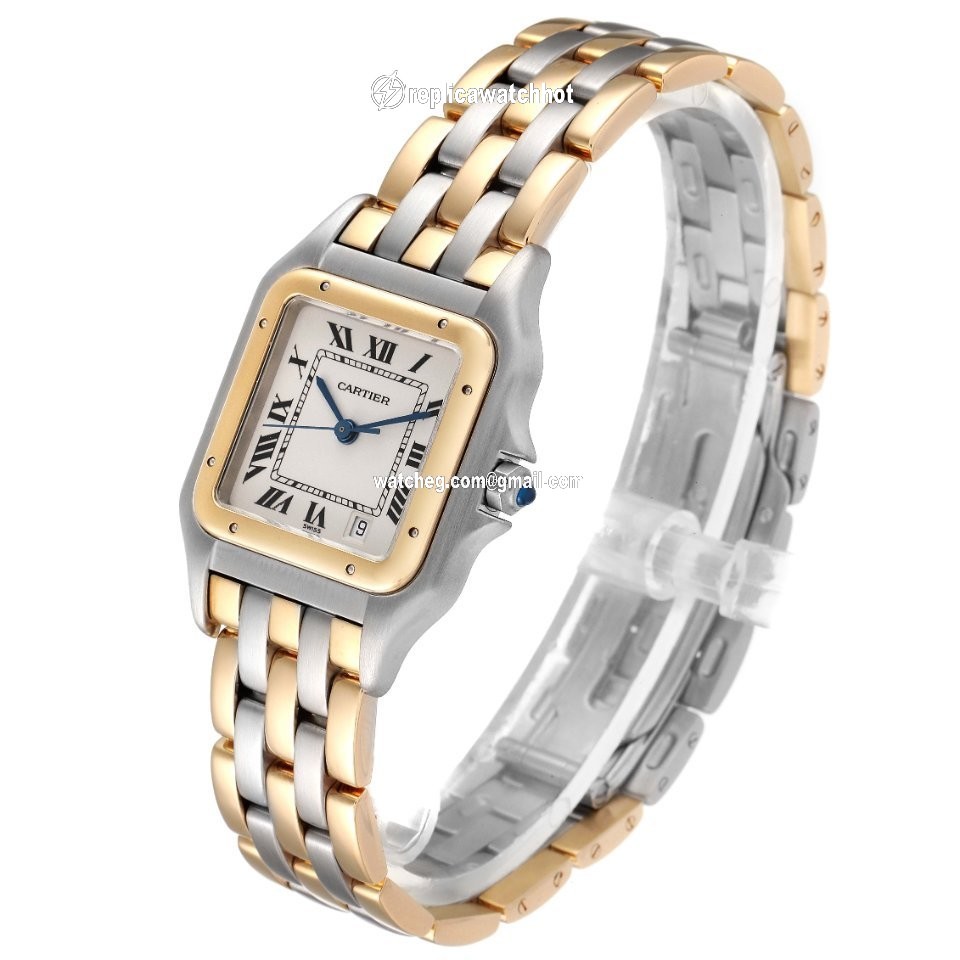 Cartier Panthere Mens watch Unisex Quartz Gold Steel W25028B8 4