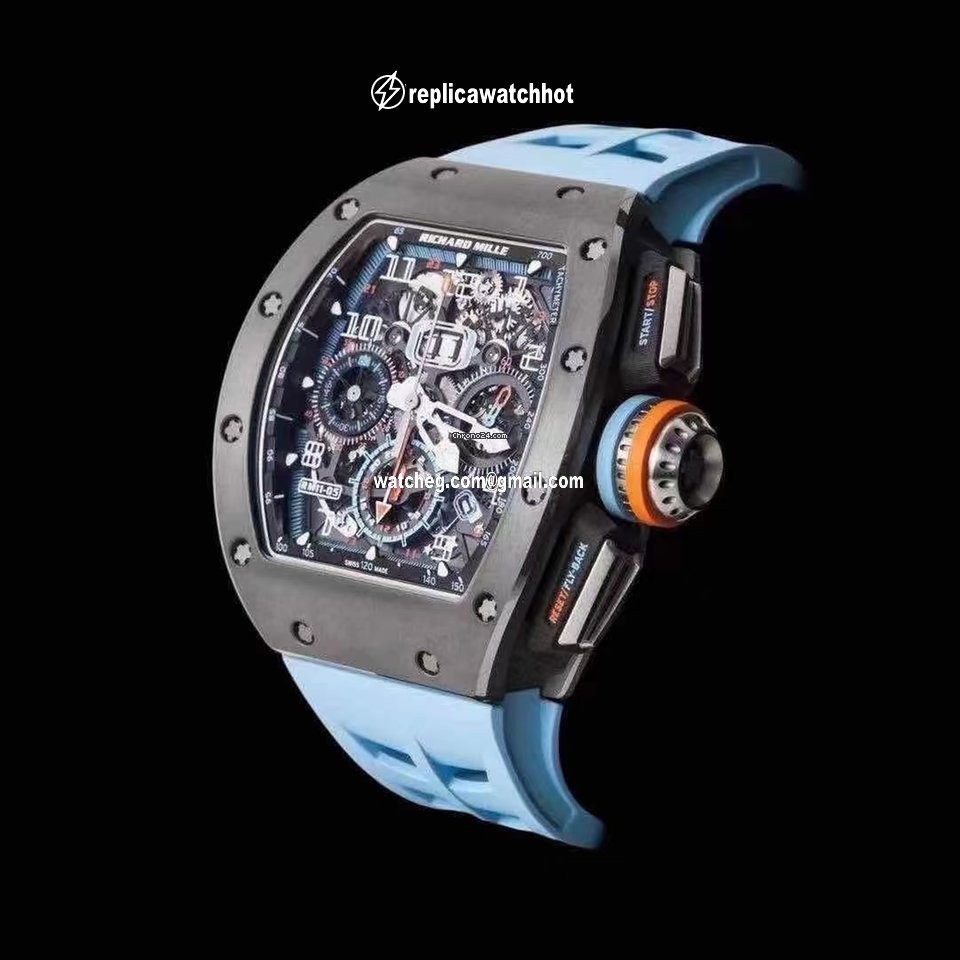 Richard Mille RM 011 Mens watch Unisex Automatic Carbon RM11-05 Automatic Winding Flyback Chronograph Gmt 4