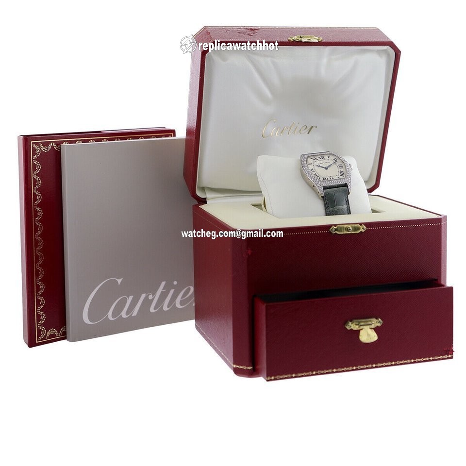 Cartier Tortue Mens watch Unisex Automatic White gold 2497 4