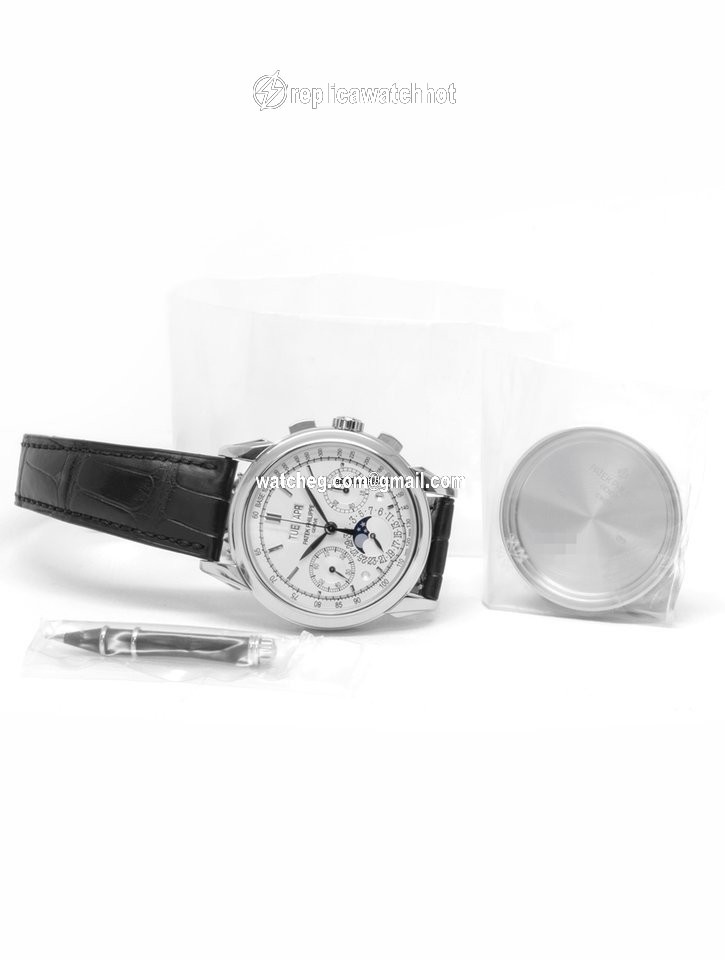 Patek Philippe Perpetual Calendar Chronograph Mens watch Unisex Manual winding White gold 5270G-013 4