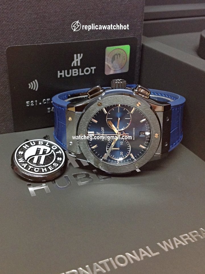 Hublot Classic Fusion Blue Mens watch Unisex Automatic Ceramic 521.CM.7170.LR 4