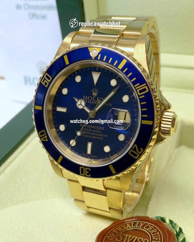 Rolex Submariner Date Mens watch Unisex Yellow gold Automatic 16618 4