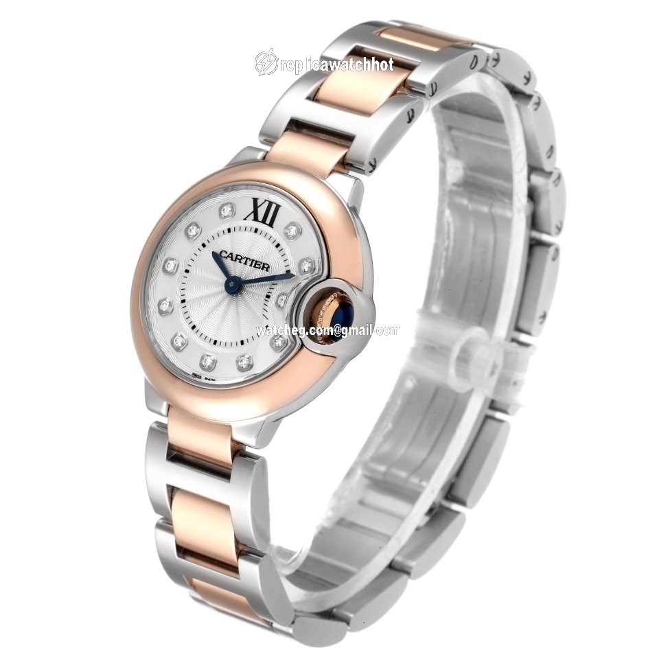 Cartier Ballon Bleu 28mm Womens watch Quartz Gold Steel W3BB0005 4