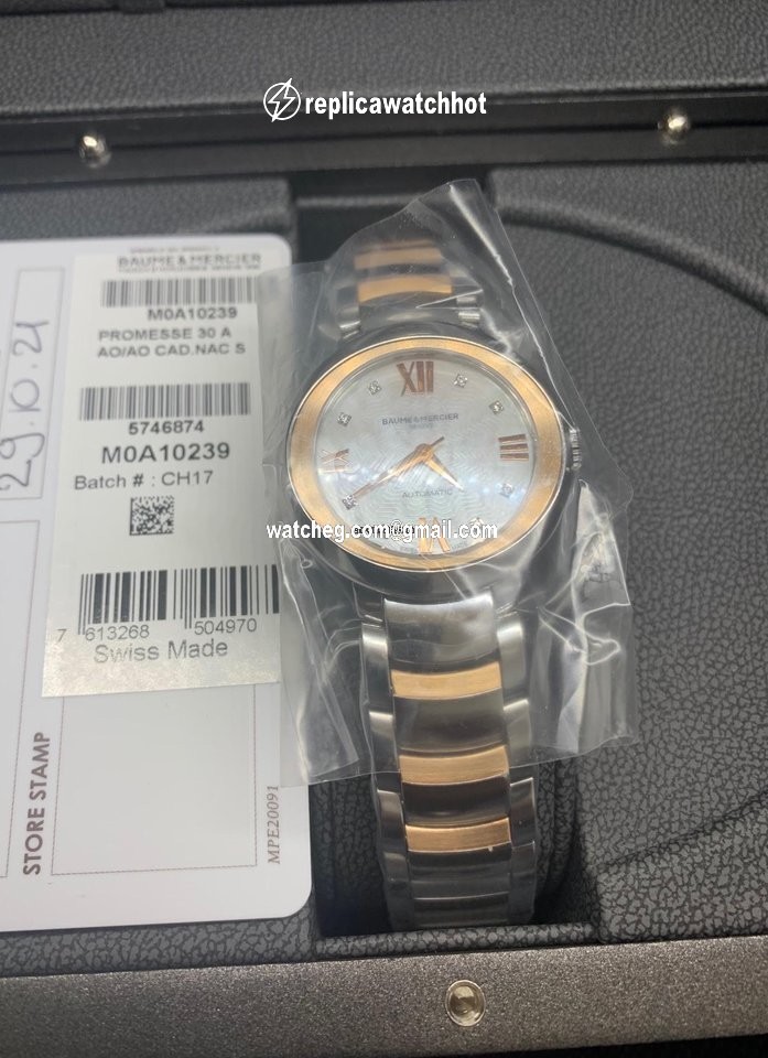 Baume & Mercier Promesse Womens watch Automatic Gold Steel M0A10239 4