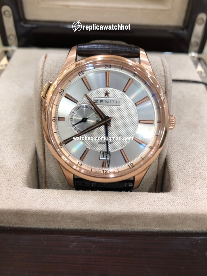 Zenith Elite Dual Time Mens watch Unisex Automatic Rose gold 18.2130.682 02.C498 4