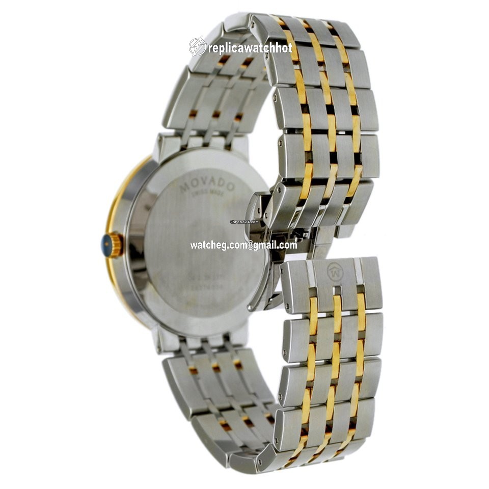 Movado Esperanza Mens watch Unisex Quartz Gold Steel 0607058 4