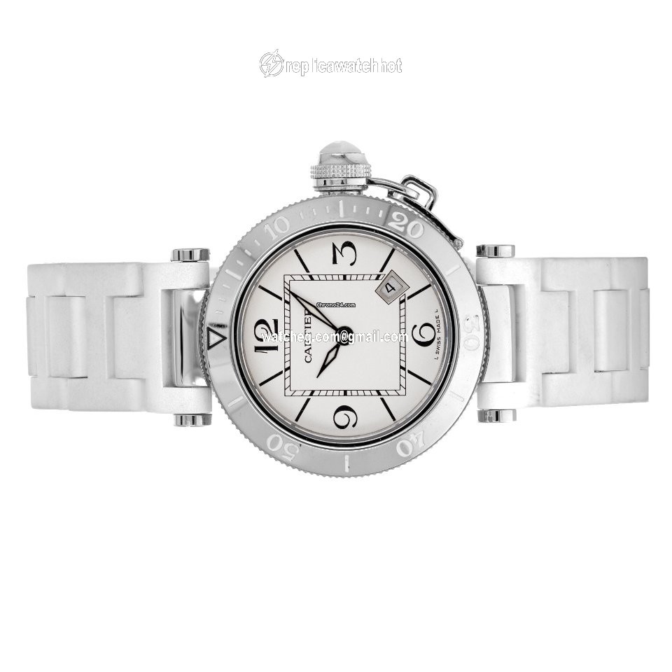 Cartier Pasha Seatimer Womens watch Quartz Steel W3140002  3025 4