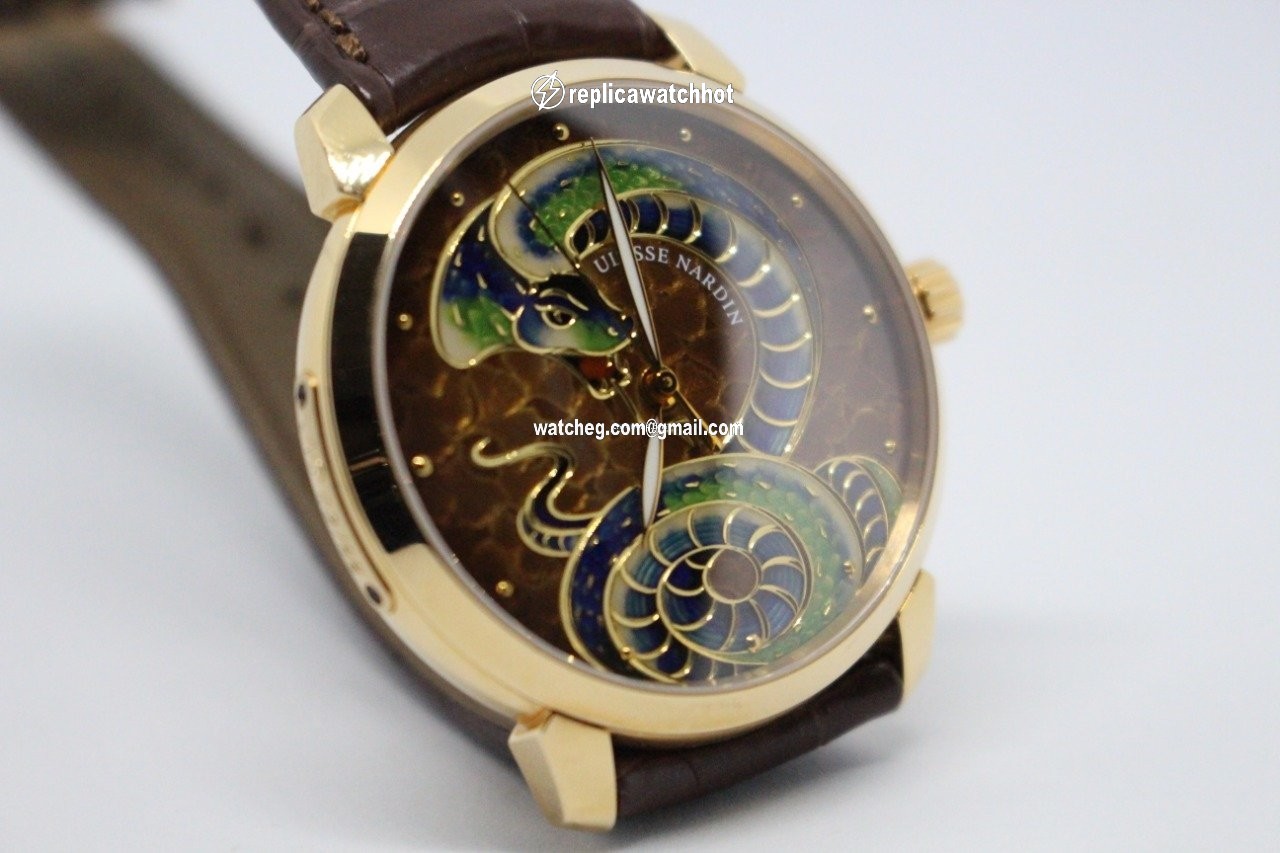 Ulysse Nardin Classico Mens watch Unisex Automatic Rose gold 8156 111 2 SNAKE 4