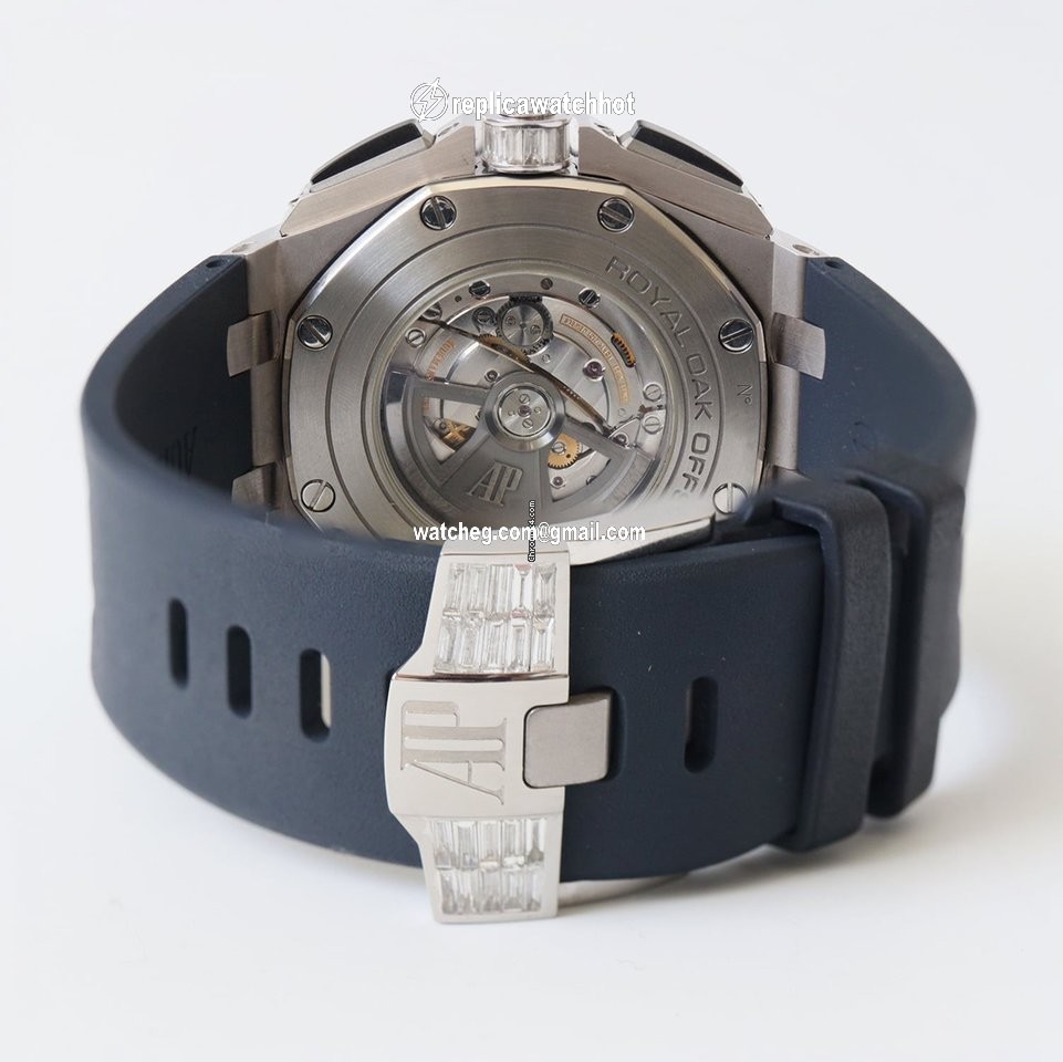 Audemars Piguet Royal Oak Offshore Chronograph Mens watch Unisex Automatic White gold 26400SO.OO.A002CA.01-CASE-PAVE 4