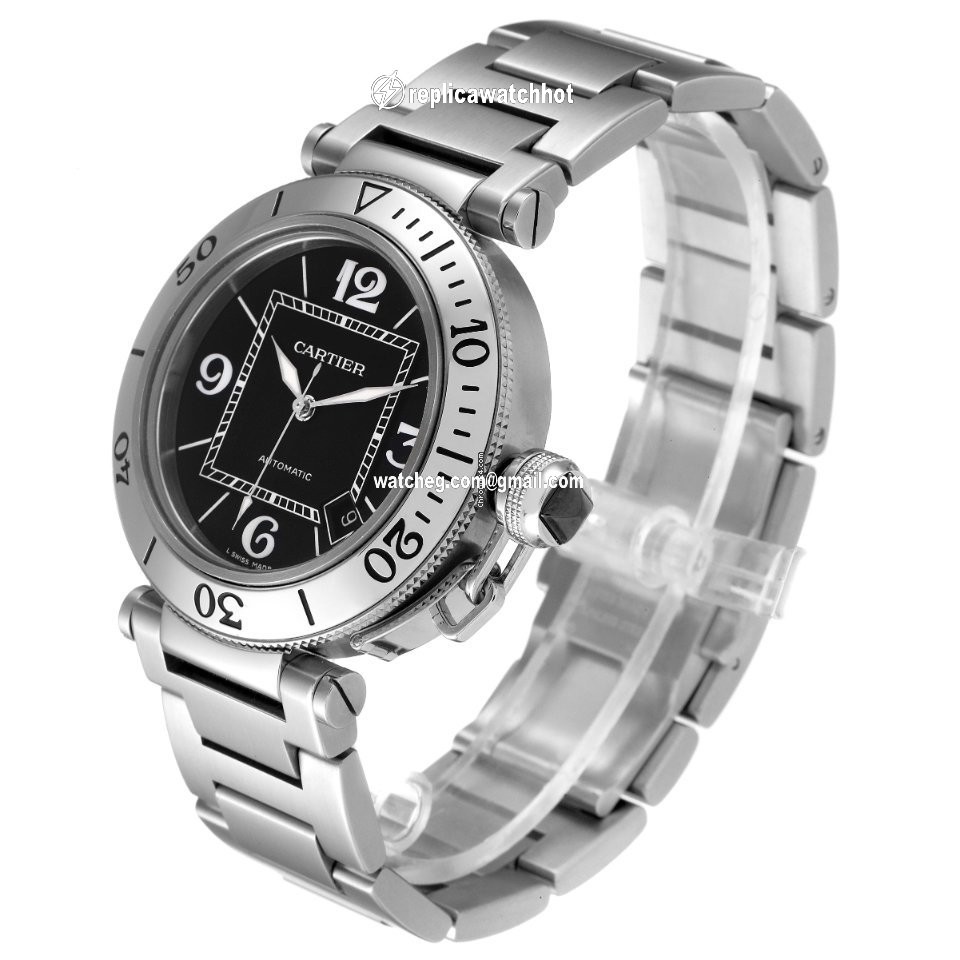 Cartier Pasha Seatimer Mens watch Unisex Automatic Steel W31077M7 4