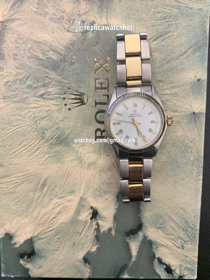 Rolex Oyster Perpetual 31 Mens watch Unisex Gold Steel Automatic 6751 4