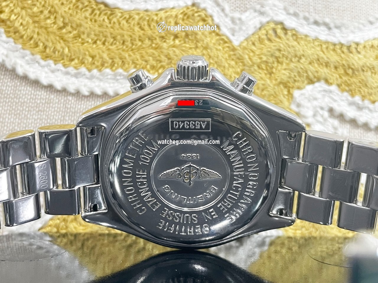 Breitling Transocean Chronograph Mens watch Unisex Quartz Steel A53340 4