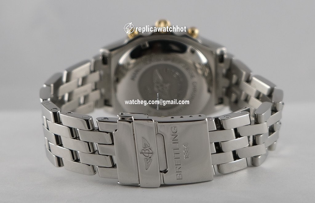 Breitling Chronomat Mens watch Unisex Automatic Gold Steel B 13050.1 4