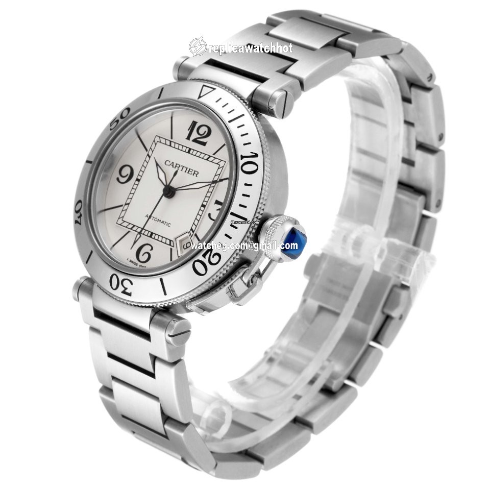 Cartier Pasha Seatimer Mens watch Unisex Automatic Steel W31080M7 4
