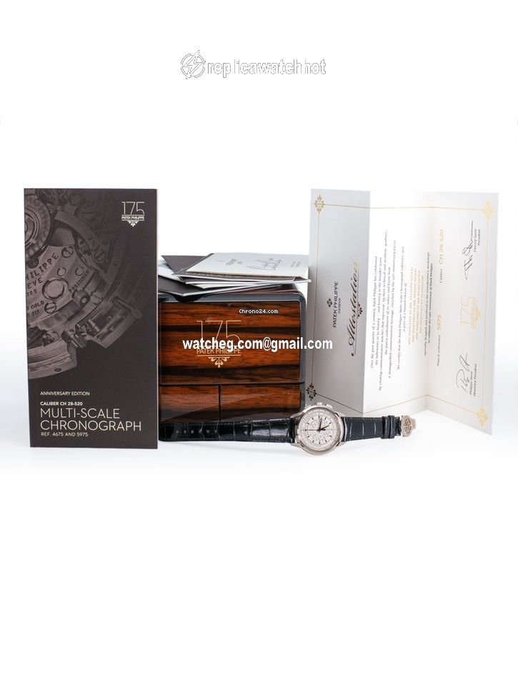 Patek Philippe Chronograph Mens watch Unisex Automatic White gold 5975G-001 4