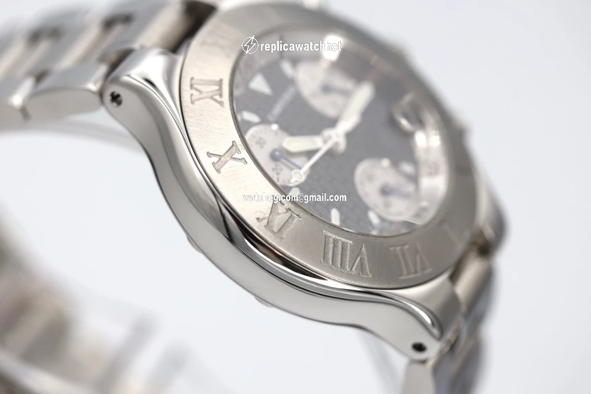 Cartier 21 Chronoscaph Mens watch Unisex Automatic Steel 2424 4