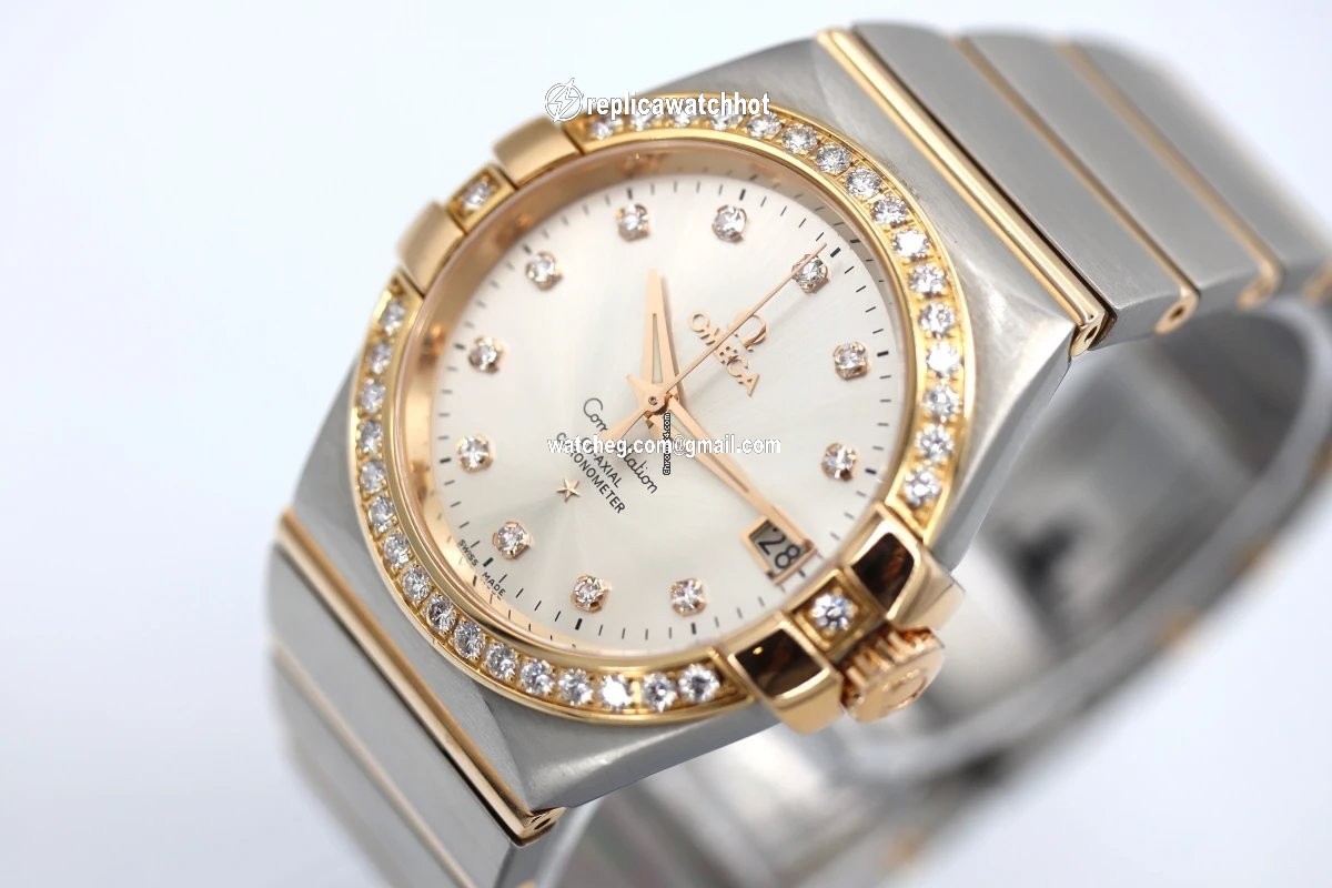 Omega Constellation Ladies Mens watch Unisex Automatic Gold Steel 123.25.35.20.52.001 4