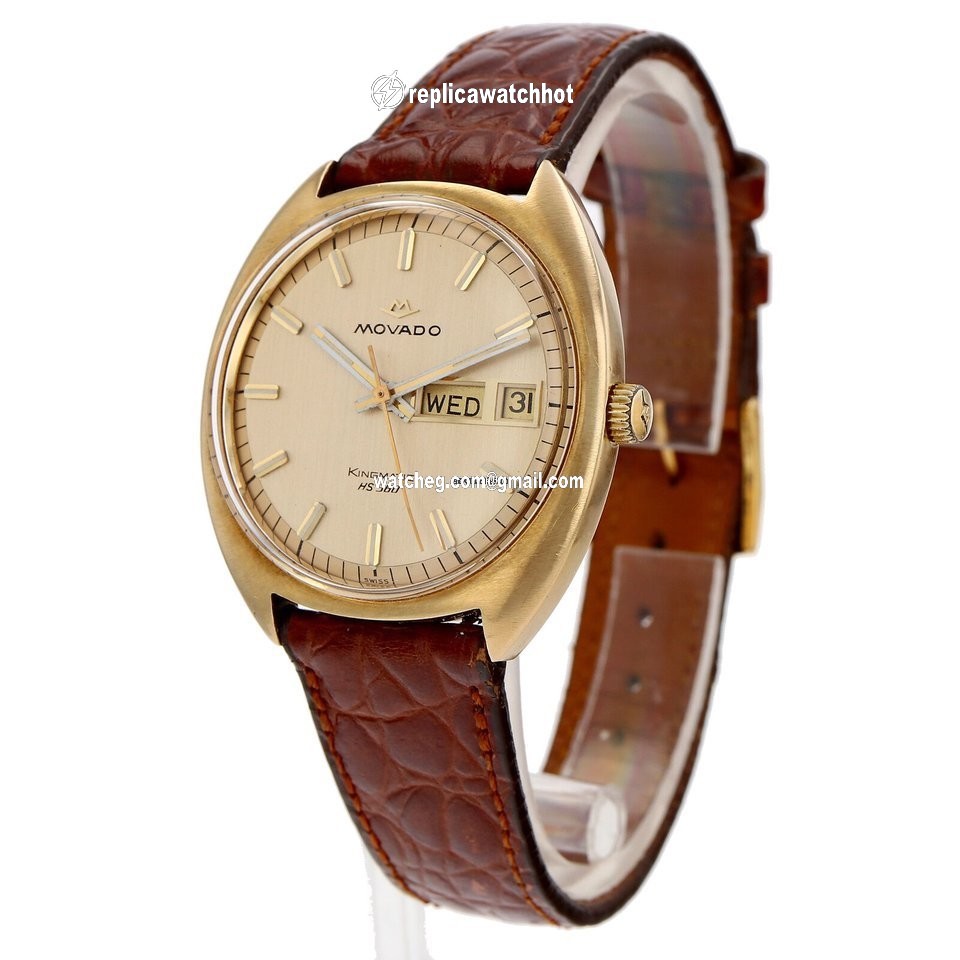 Movado Kingmatic Mens watch Unisex Automatic Yellow gold NUMBER VINTAGE 4