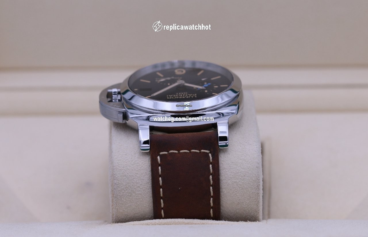 Panerai Luminor 1950 3 Days GMT Power Reserve Automatic Mens watch Unisex Automatic Steel PAM 01537 4