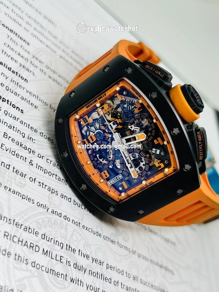 Richard Mille RM 011 Ceramic RM011 Orange Storm 4
