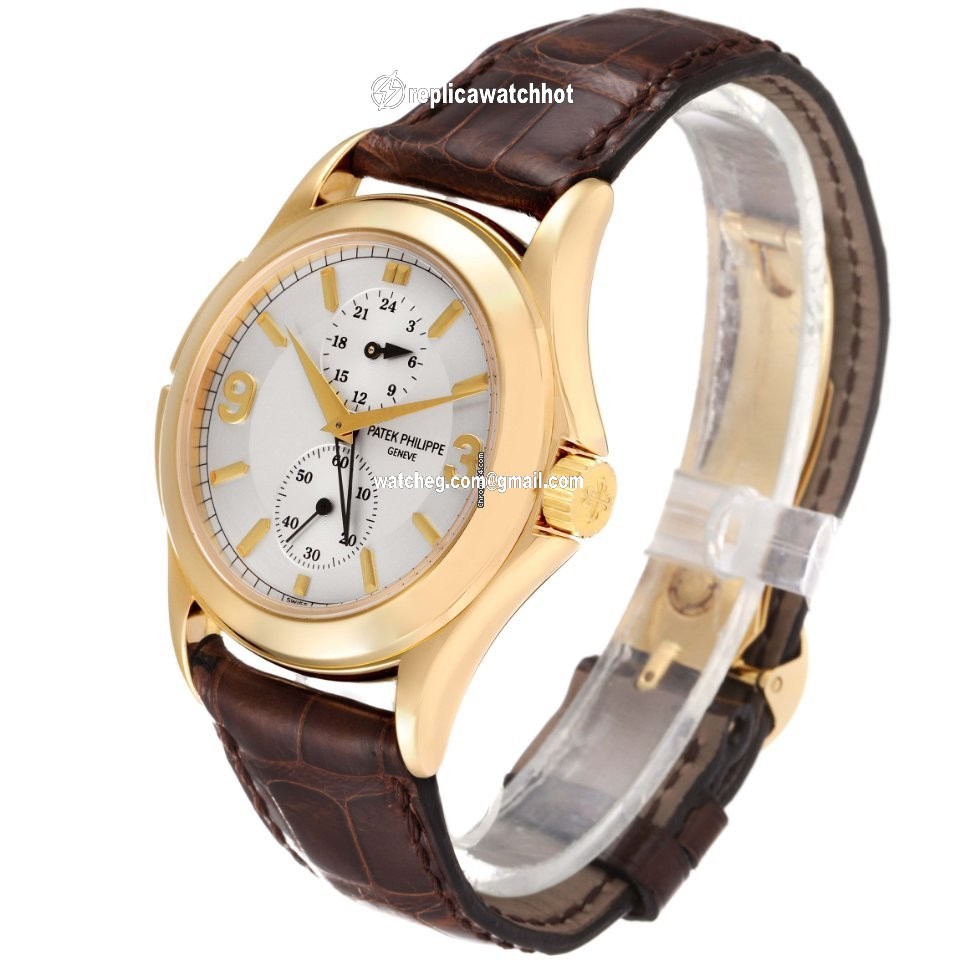 Patek Philippe Travel Time Mens watch Unisex Manual winding Yellow gold 5134J 4