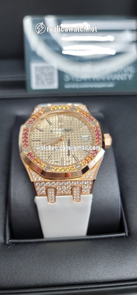 Audemars Piguet Royal Oak Lady Womens watch Automatic Rose gold 15452OR.ZY.D038VE.01 4
