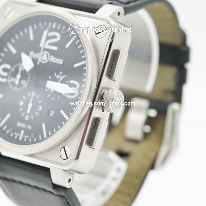 Bell & Ross BR 01-94 Chronographe Mens watch Unisex Automatic Steel BR0194-BL-ST 4