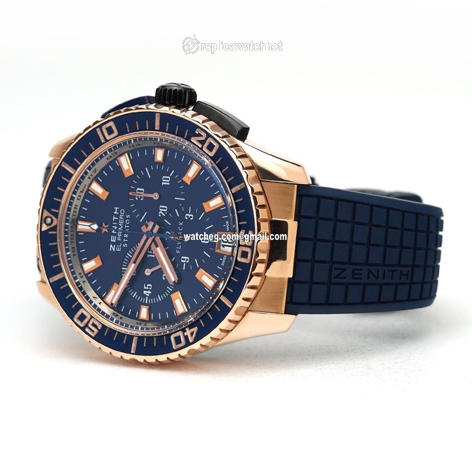 Zenith El Primero Stratos Flyback Mens watch Unisex Automatic Rose gold 86.2061.405 57.R514 4
