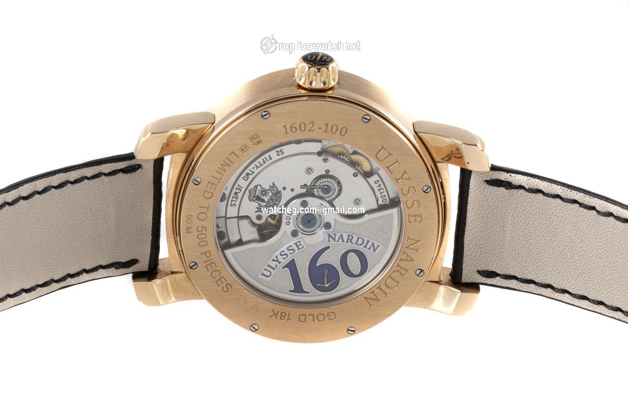 Ulysse Nardin Mens watch Unisex Automatic Red gold 1602-100 4