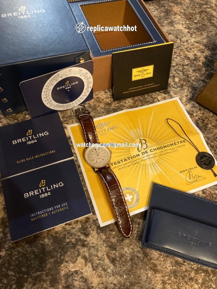 Breitling Navitimer Mens watch Unisex Automatic Gold Steel U17326211G1P1 4