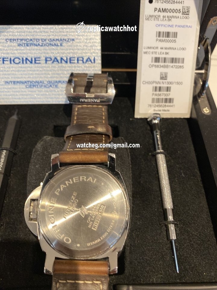 Panerai Luminor Marina Mens watch Unisex Manual winding Steel PAM 00005 4