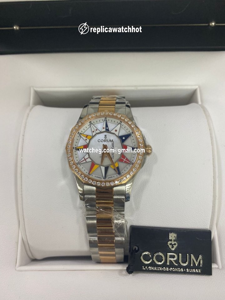 Corum Admirals Cup Womens watch Automatic Gold Steel 400.100.29 V200 BL12 4