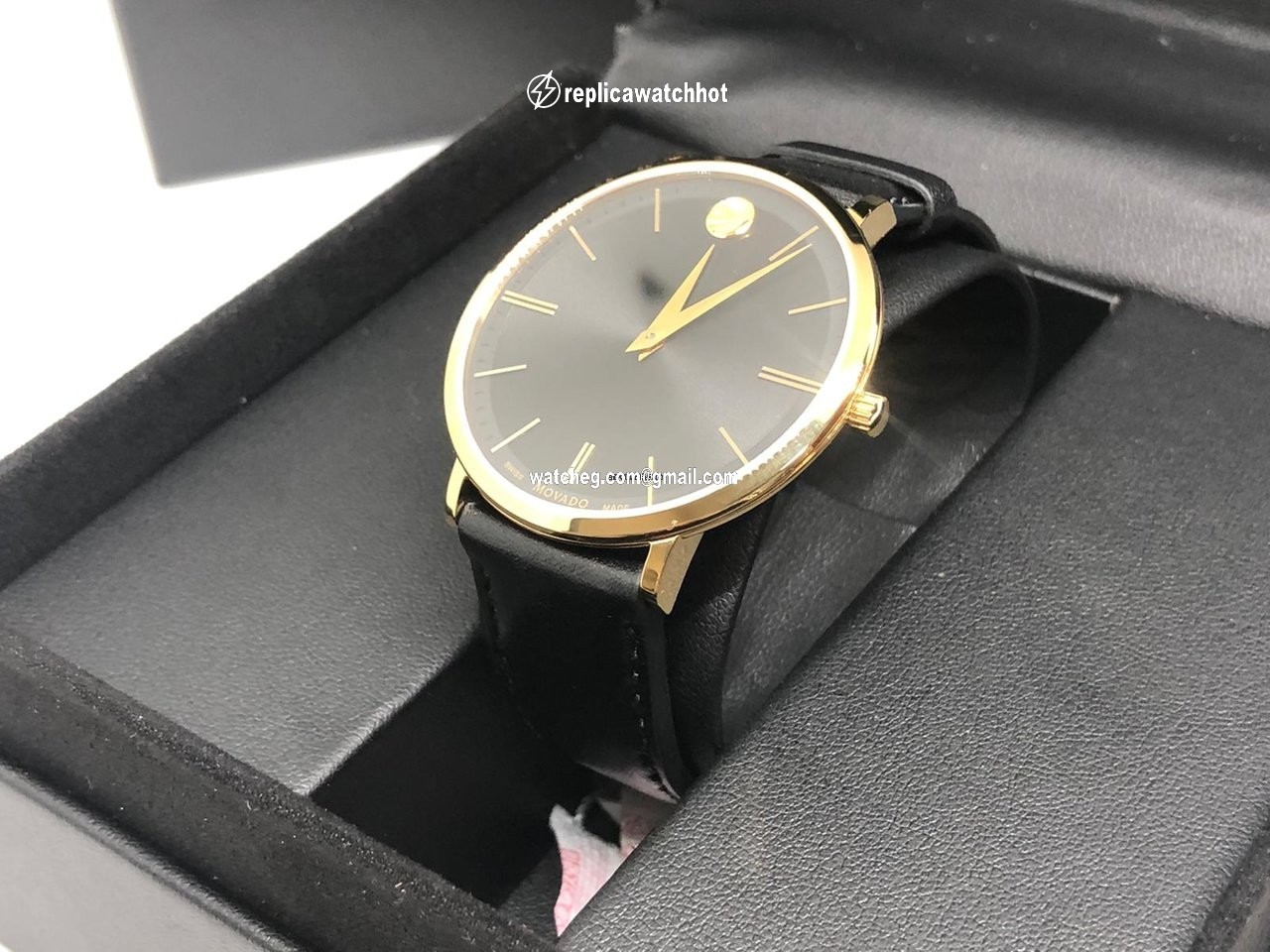 Movado Mens watch Unisex Quartz Gold Steel 0607087 4