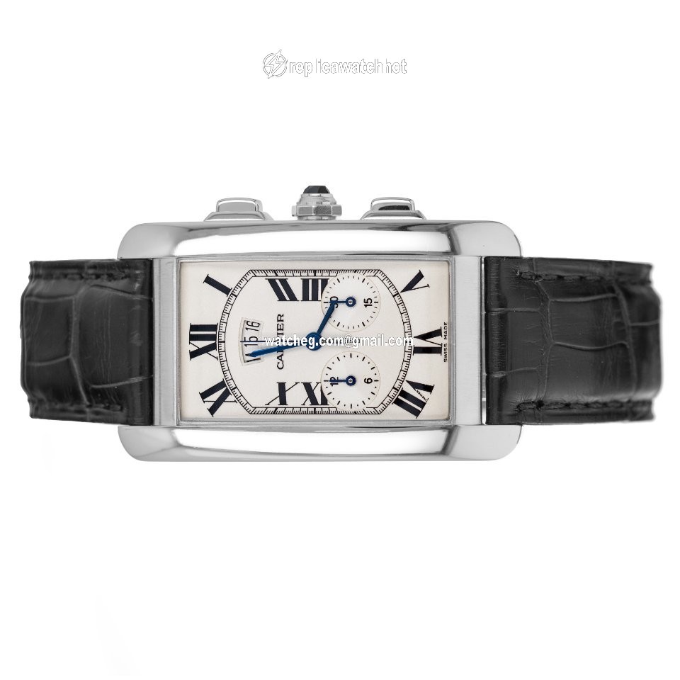 Cartier Tank Americaine Mens watch Unisex Quartz White gold 2569  W007976 4