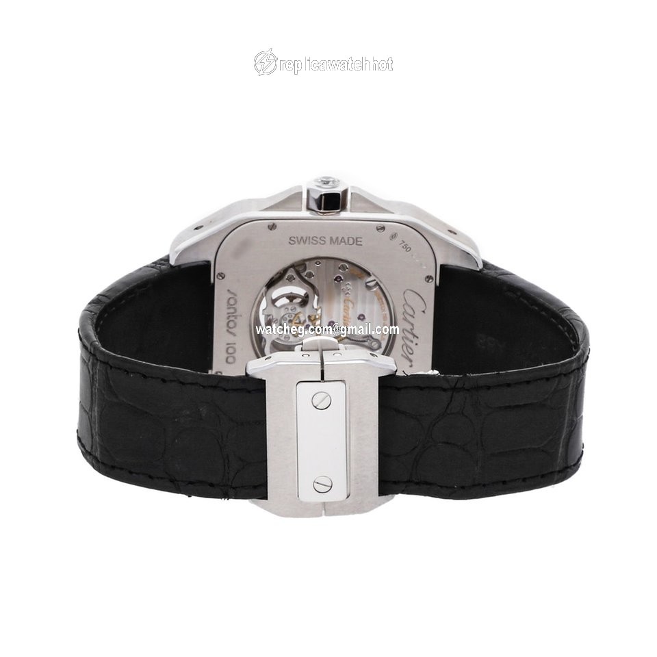Cartier Santos 100 Mens watch Unisex Manual winding White gold HPI00312 4