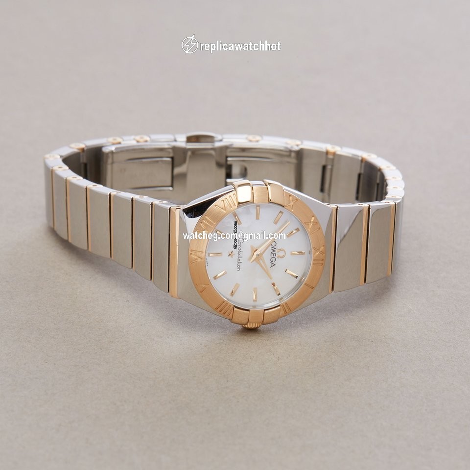 Omega Constellation Quartz Womens watch Quartz Gold Steel 123.20.24.60.05.002 4