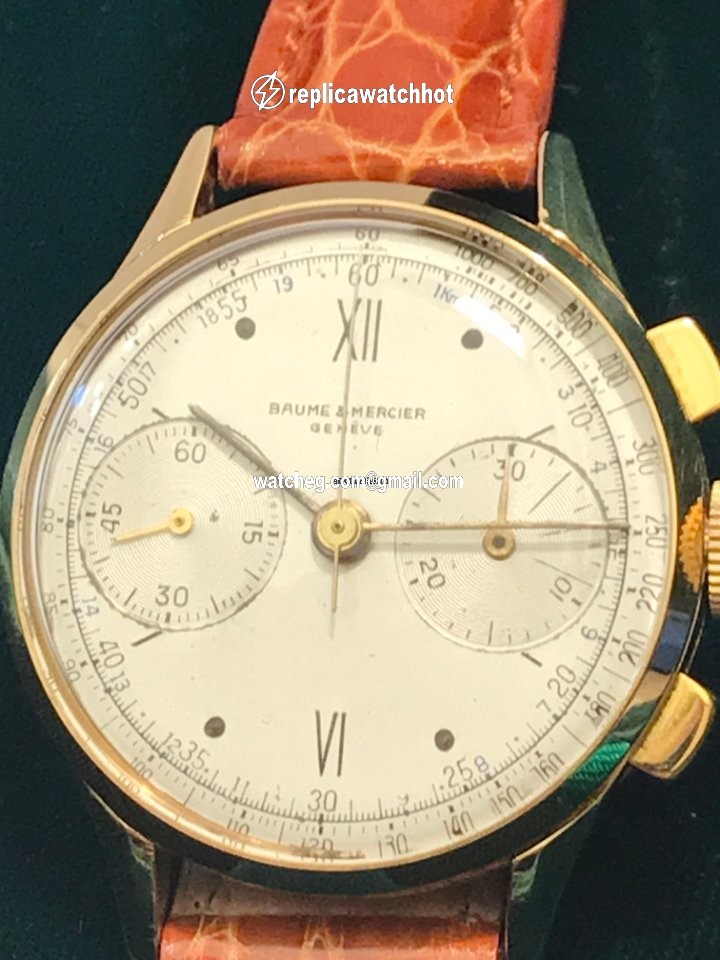 Baume & Mercier Mens watch Unisex Manual winding Yellow gold Baume & mercier chrono 4